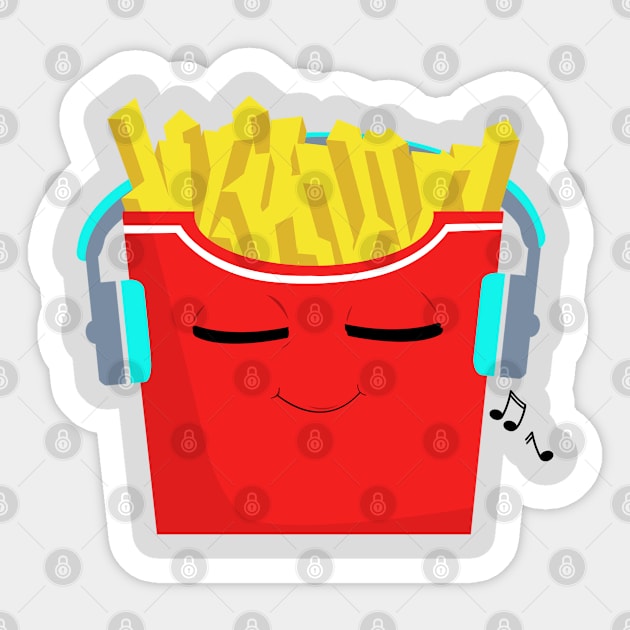 The Jazzy Bag of French Fries Sticker by FamiLane